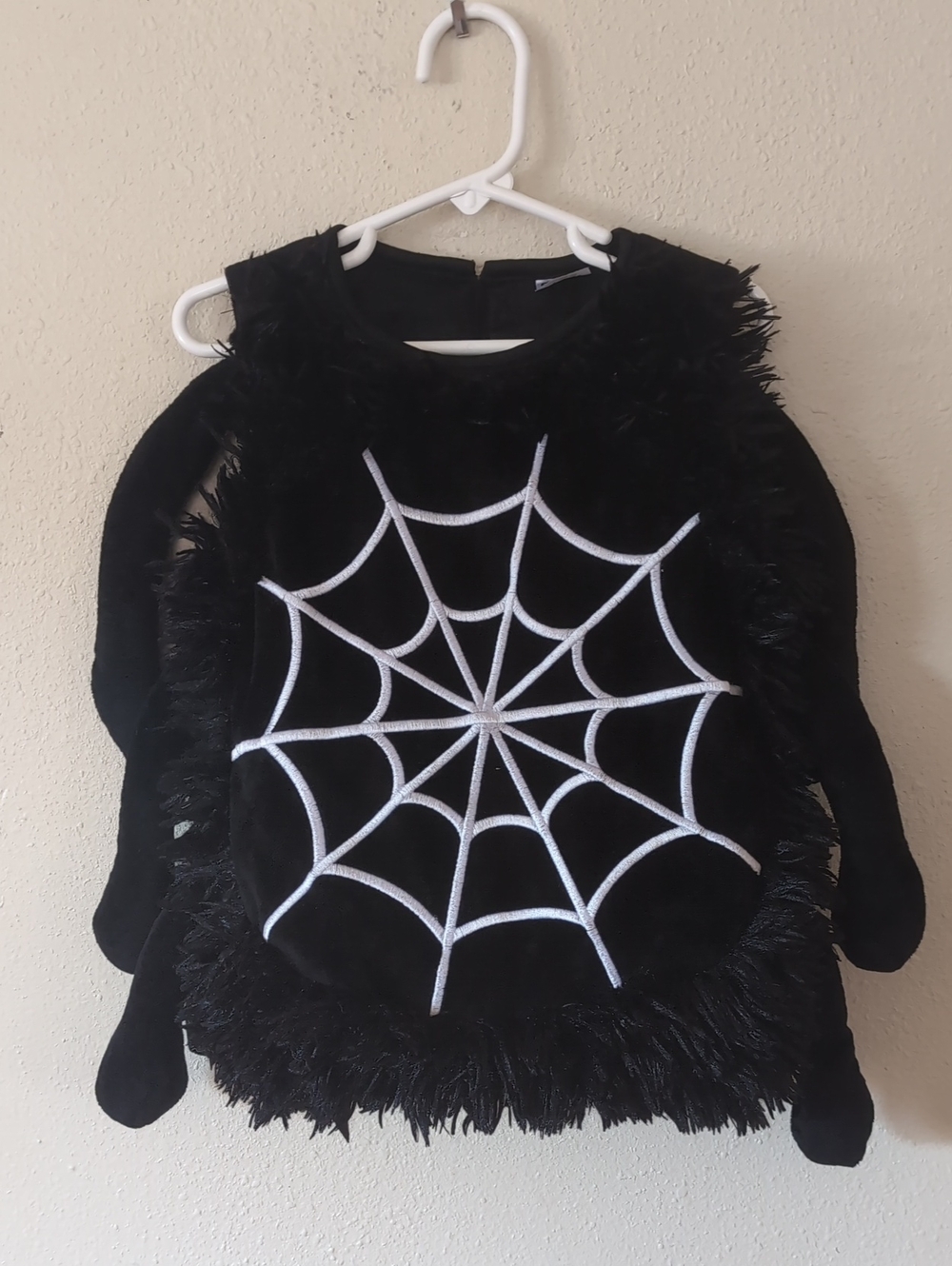 Spirit Black Spider Web Plush Costume Top 18-24 Months